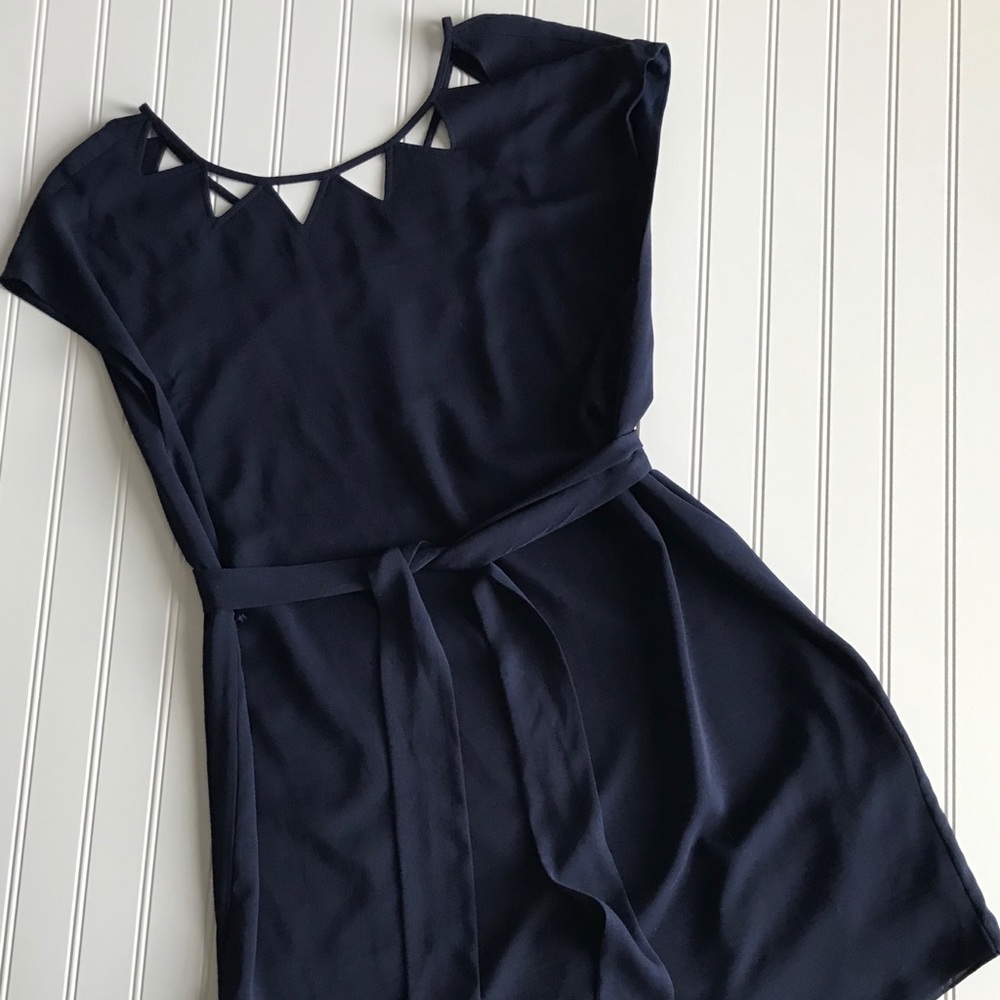 Navy Blue short sleeved Banana Republic Dress